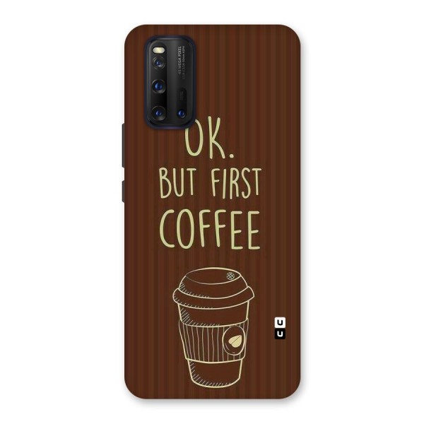 Coffee Stripes Back Case for Vivo iQOO 3