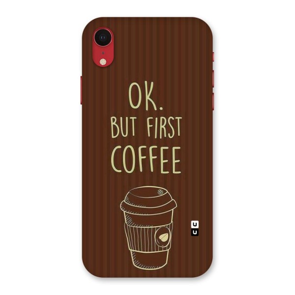 Coffee Stripes Back Case for iPhone XR