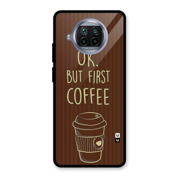 Coffee Stripes Glass Back Case for Mi 10i