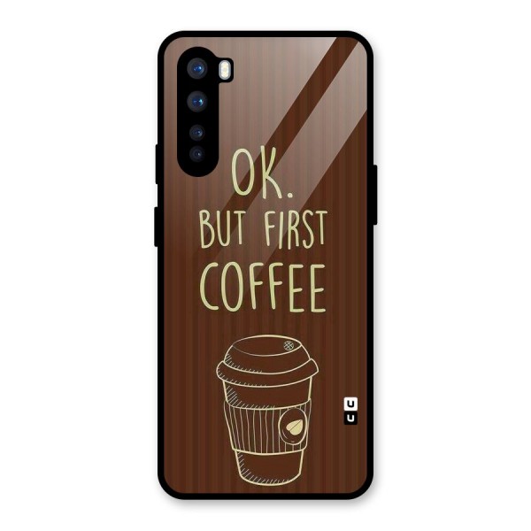 Coffee Stripes Glass Back Case for OnePlus Nord