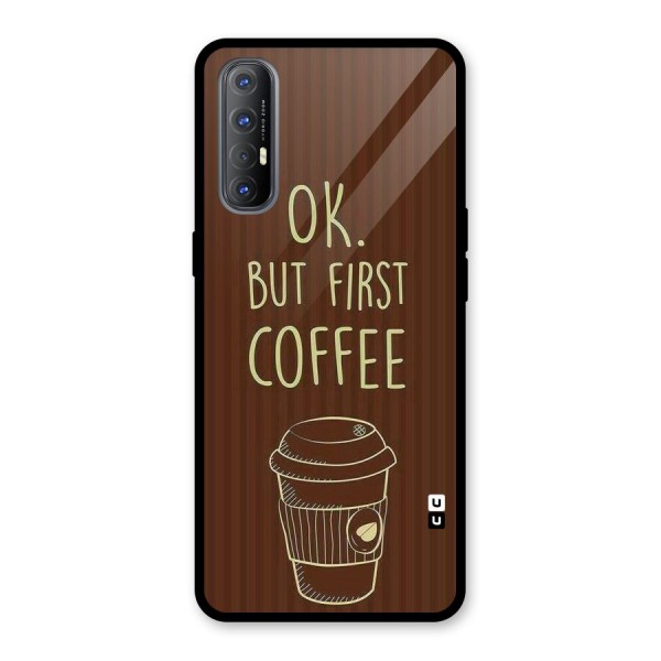 Coffee Stripes Glass Back Case for Oppo Reno3 Pro