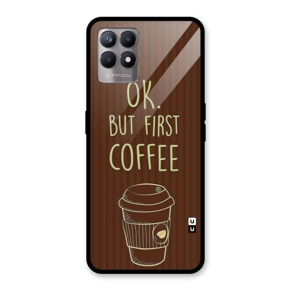 Coffee Stripes Glass Back Case for Realme 8i