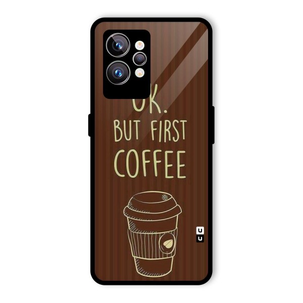 Coffee Stripes Glass Back Case for Realme GT2 Pro