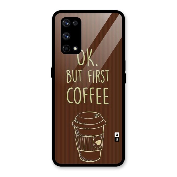 Coffee Stripes Glass Back Case for Realme X7 Pro