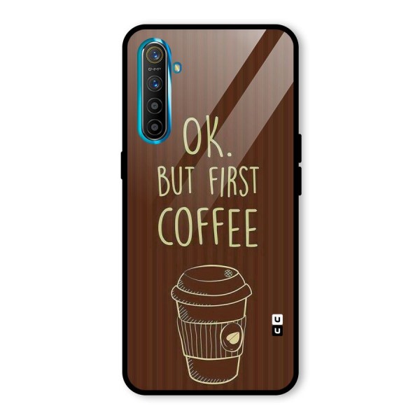 Coffee Stripes Glass Back Case for Realme XT