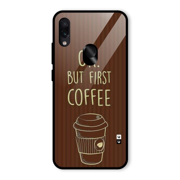 Coffee Stripes Glass Back Case for Redmi Note 7