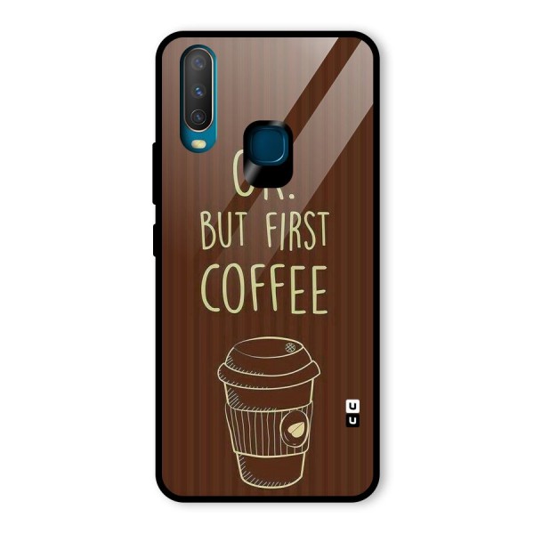 Coffee Stripes Glass Back Case for Vivo Y12