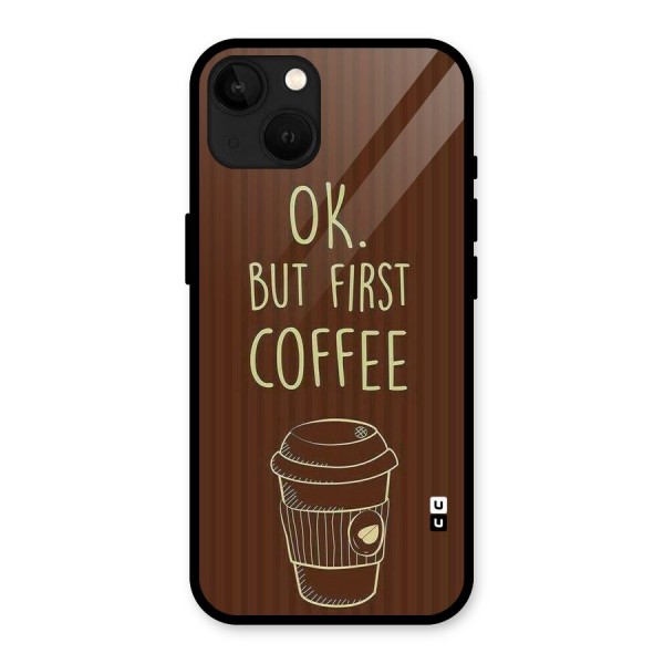 Coffee Stripes Glass Back Case for iPhone 13