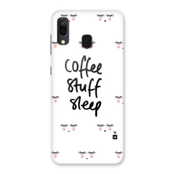 Coffee Stuff Sleep Back Case for Galaxy A20