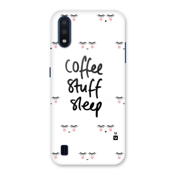 Coffee Stuff Sleep Back Case for Galaxy M01