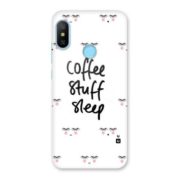 Coffee Stuff Sleep Back Case for Redmi 6 Pro