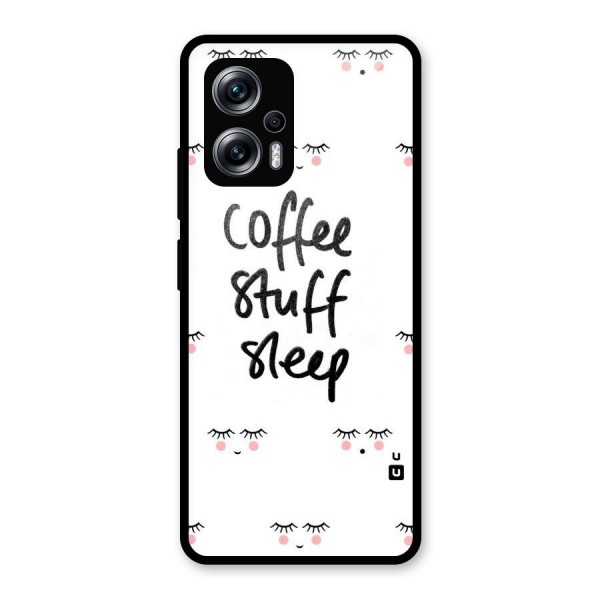 Coffee Stuff Sleep Glass Back Case for Redmi K50i