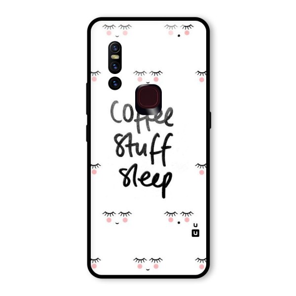 Coffee Stuff Sleep Glass Back Case for Vivo V15