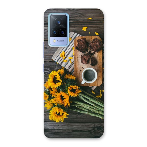 Coffee and Flowers Back Case for Vivo V21 5G