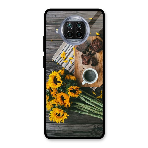 Coffee and Flowers Glass Back Case for Mi 10i