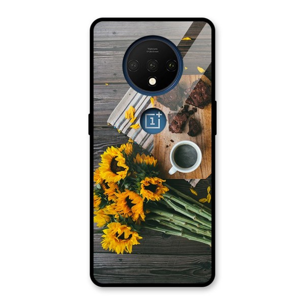 Coffee and Flowers Glass Back Case for OnePlus 7T