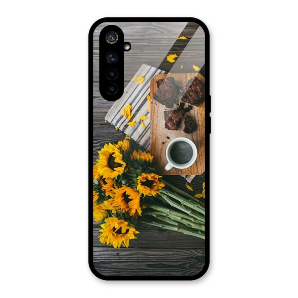 Coffee and Flowers Glass Back Case for Realme 6