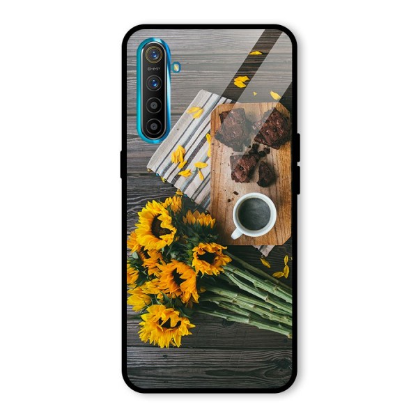 Coffee and Flowers Glass Back Case for Realme XT