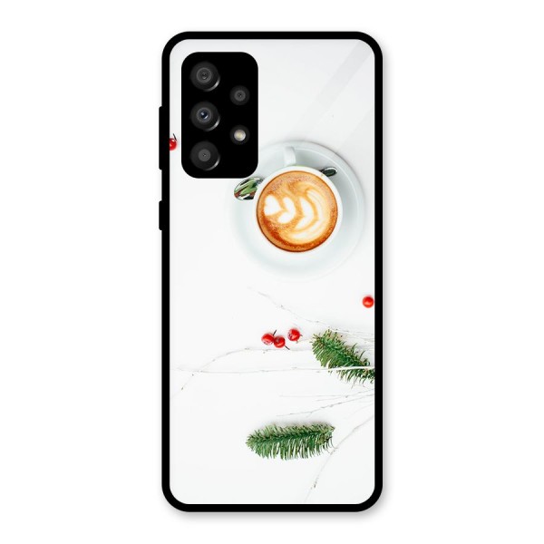 Coffee and Leafs Glass Back Case for Galaxy A32