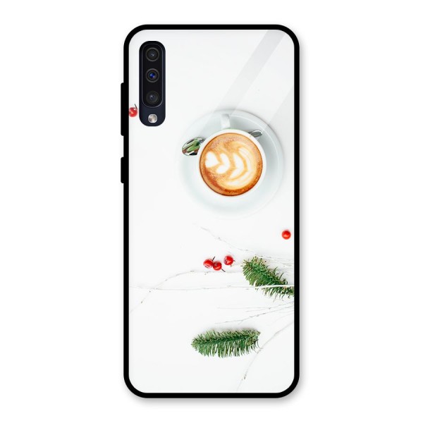 Coffee and Leafs Glass Back Case for Galaxy A50s