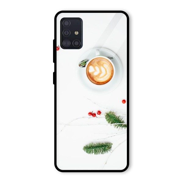 Coffee and Leafs Glass Back Case for Galaxy A51