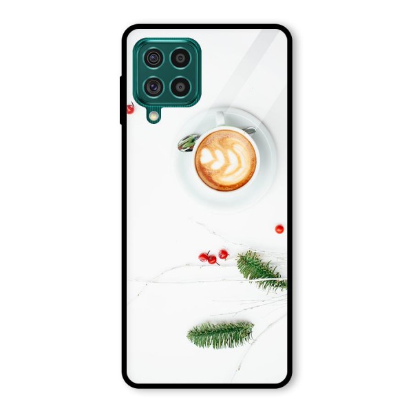 Coffee and Leafs Glass Back Case for Galaxy F62