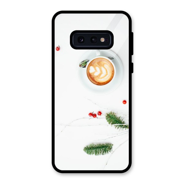 Coffee and Leafs Glass Back Case for Galaxy S10e