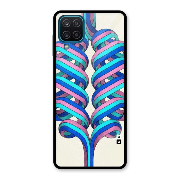 Coil Abstract Pattern Glass Back Case for Galaxy A12