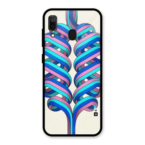 Coil Abstract Pattern Glass Back Case for Galaxy A30