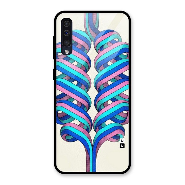 Coil Abstract Pattern Glass Back Case for Galaxy A50s