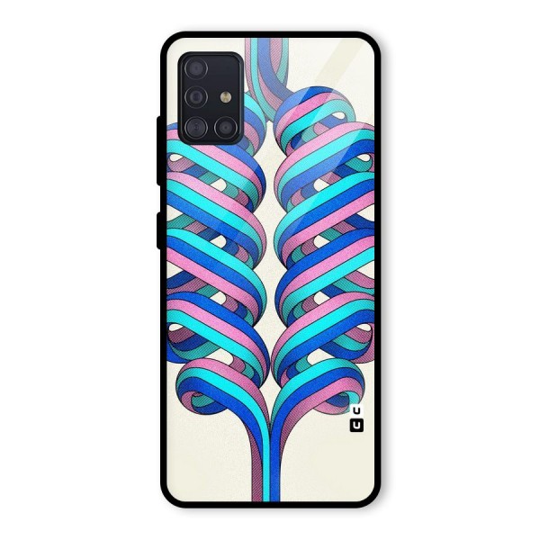 Coil Abstract Pattern Glass Back Case for Galaxy A51