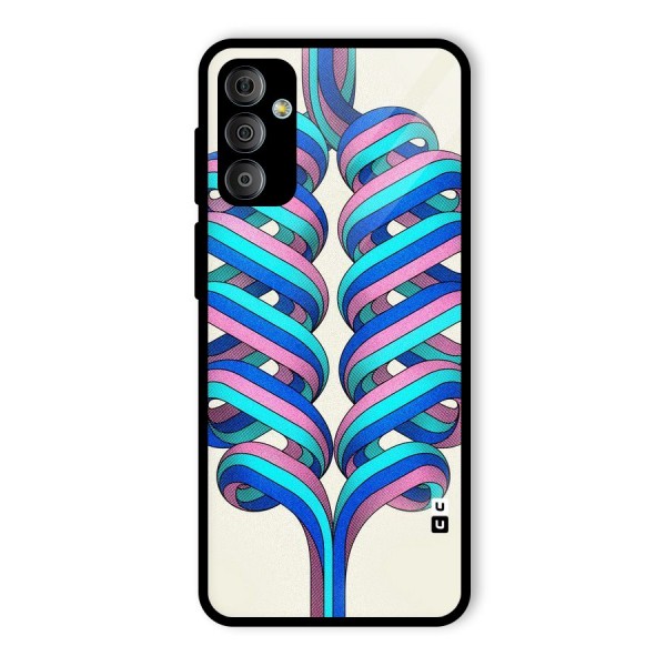 Coil Abstract Pattern Glass Back Case for Galaxy F23