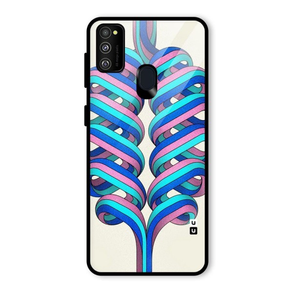 Coil Abstract Pattern Glass Back Case for Galaxy M21