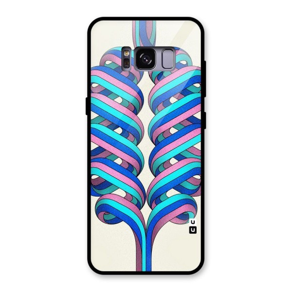 Coil Abstract Pattern Glass Back Case for Galaxy S8