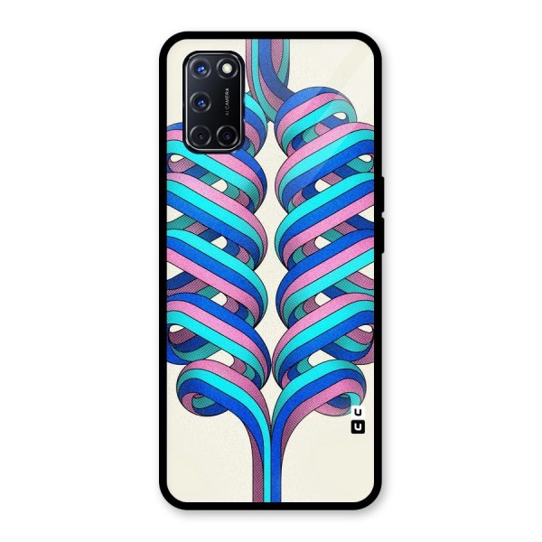 Coil Abstract Pattern Glass Back Case for Oppo A52