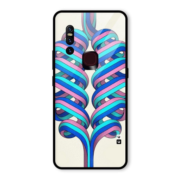 Coil Abstract Pattern Glass Back Case for Vivo V15