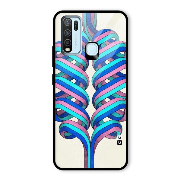 Coil Abstract Pattern Glass Back Case for Vivo Y30