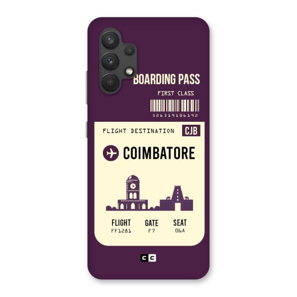 Coimbatore Boarding Pass Back Case for Galaxy A32