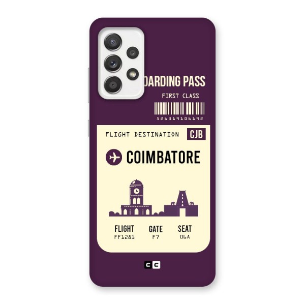 Coimbatore Boarding Pass Back Case for Galaxy A52