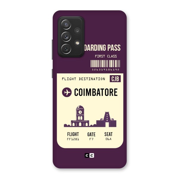 Coimbatore Boarding Pass Back Case for Galaxy A72