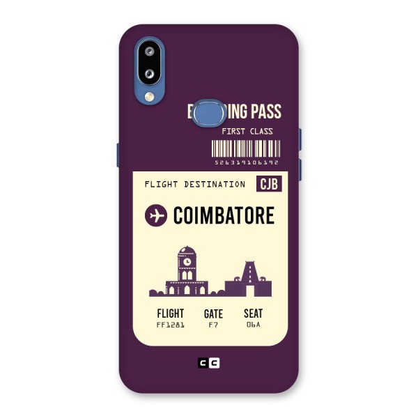 Coimbatore Boarding Pass Back Case for Galaxy M01s