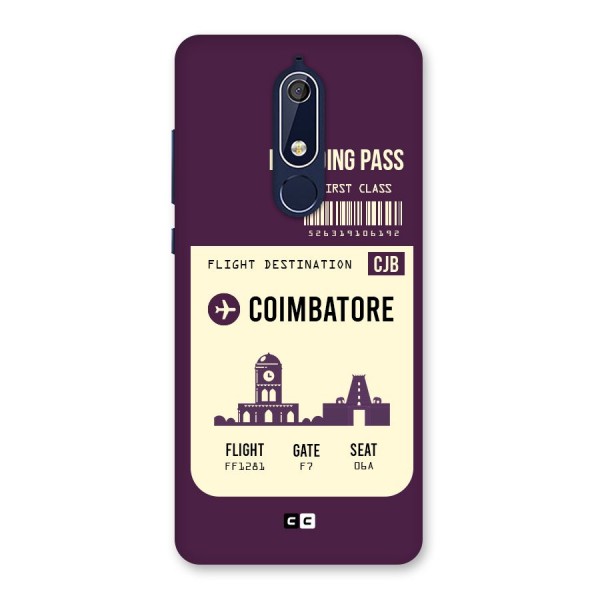 Coimbatore Boarding Pass Back Case for Nokia 5.1