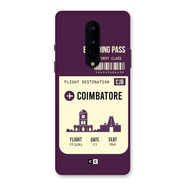 Coimbatore Boarding Pass Back Case for OnePlus 8