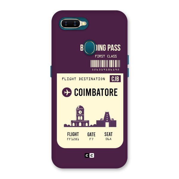 Coimbatore Boarding Pass Back Case for Oppo A12