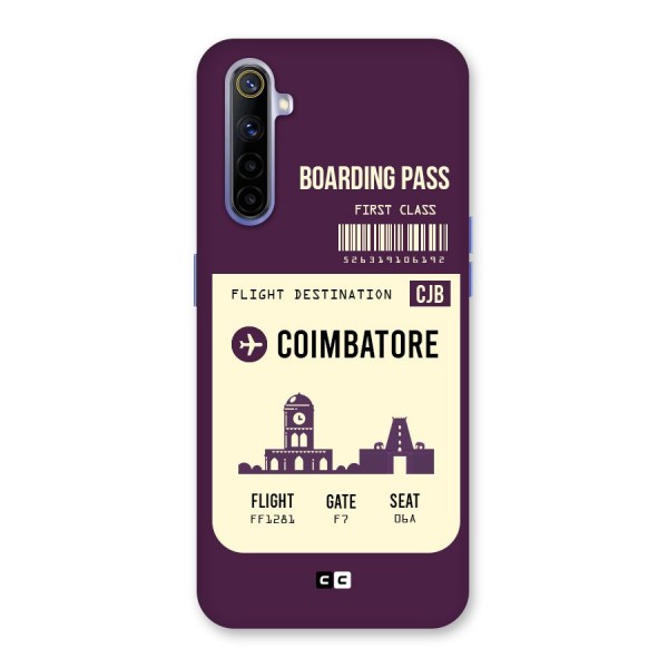 Coimbatore Boarding Pass Back Case for Realme 6