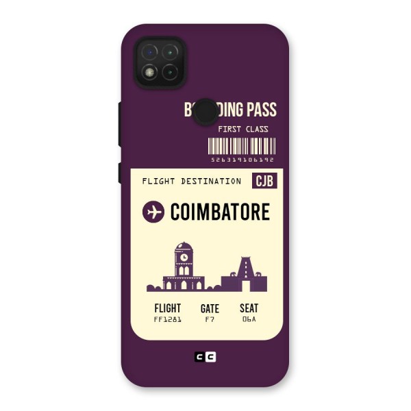 Coimbatore Boarding Pass Back Case for Redmi 9C