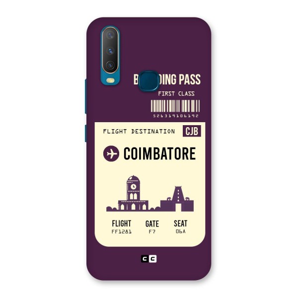 Coimbatore Boarding Pass Back Case for Vivo U10