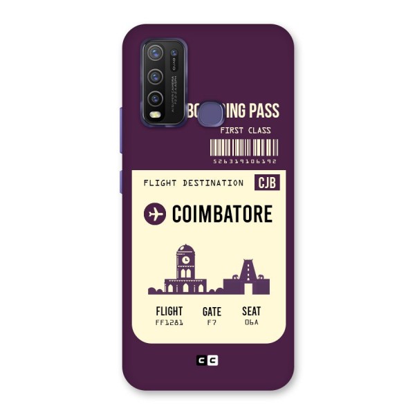 Coimbatore Boarding Pass Back Case for Vivo Y30