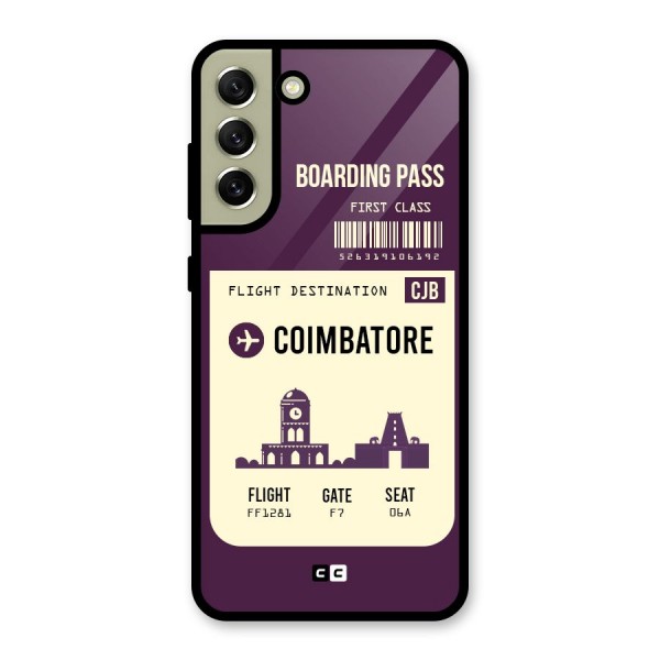 Coimbatore Boarding Pass Glass Back Case for Galaxy S21 FE 5G