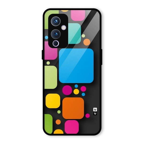 Color Boxes Abstract Glass Back Case for OnePlus 9